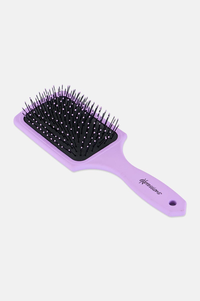 Expressions Soft Touch Paddle Hair Brush, Purple - Image 3